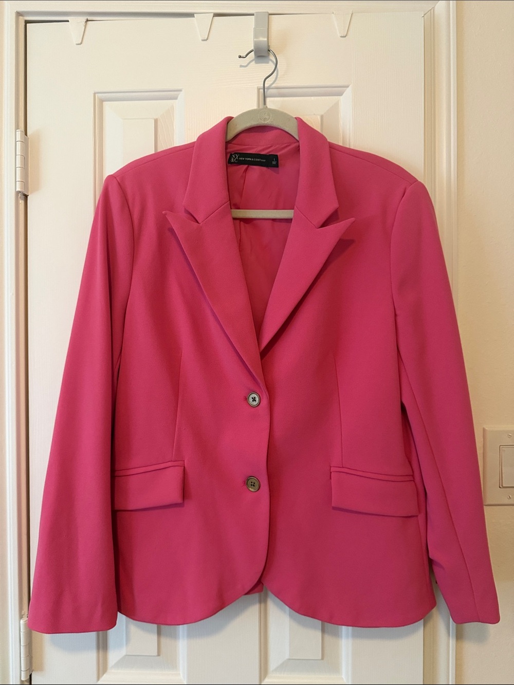 New York & Company Hot Pink Tailored Blazer